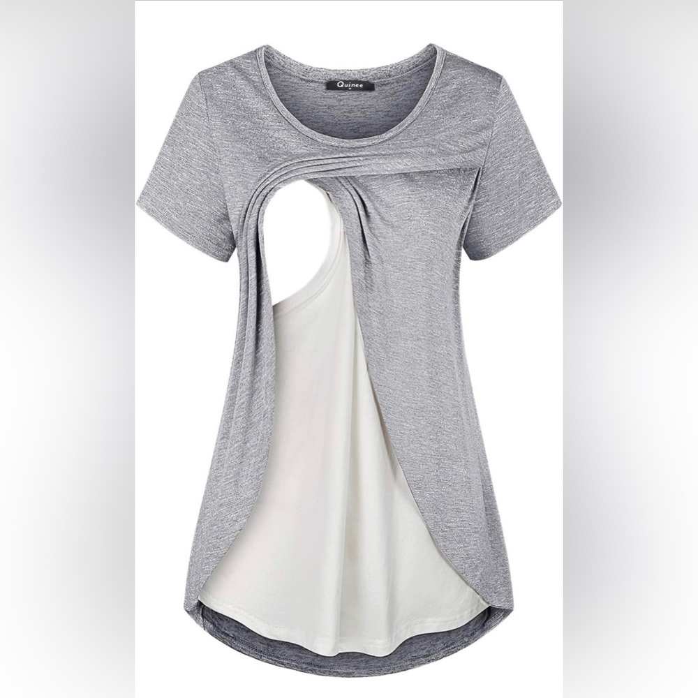 Breastfeeding and maternity layered blouse
